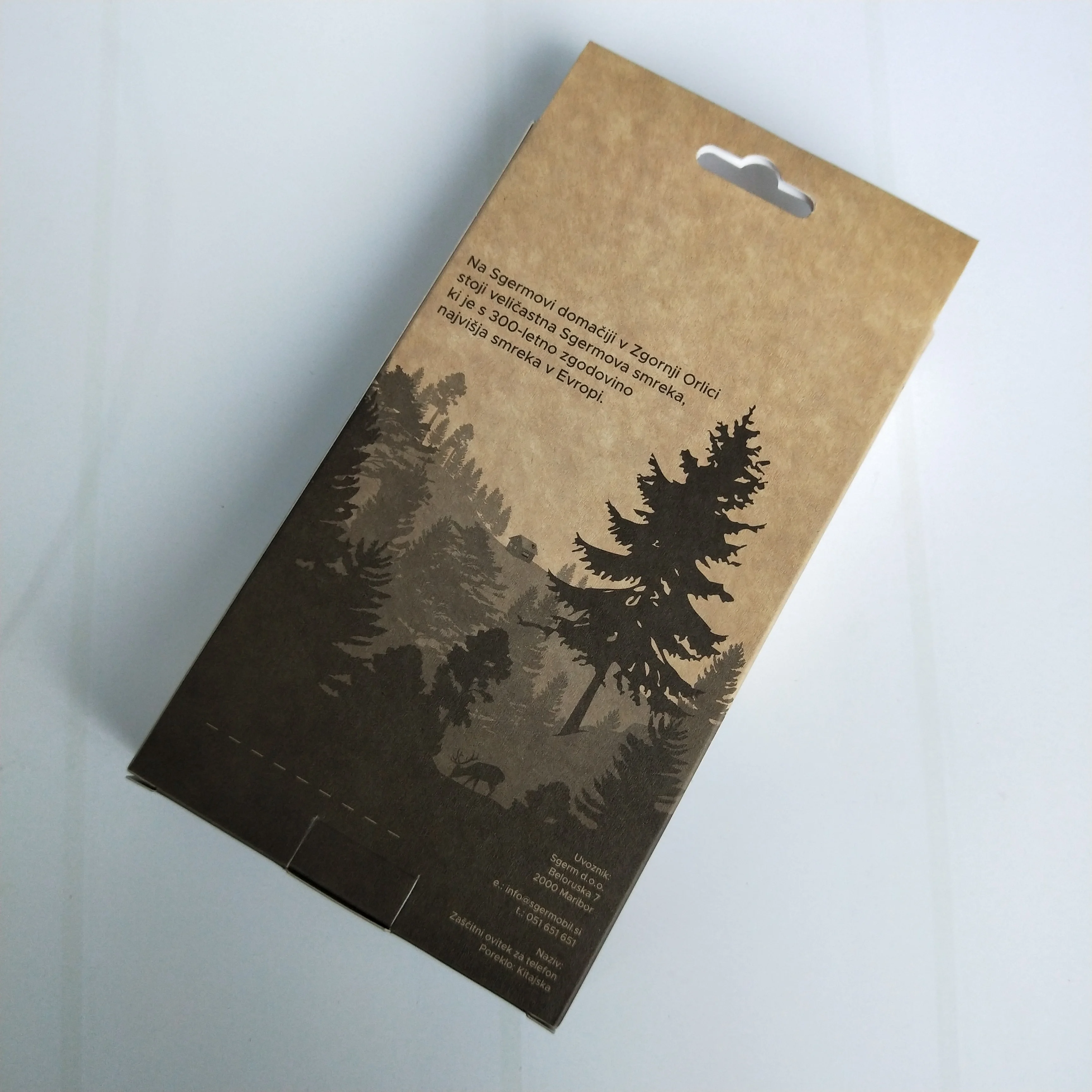 Customized eco-friendly craft paper packing boxes with window Recyclable wholesale mobile phone case packaging box
