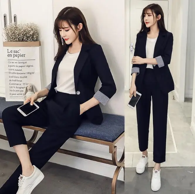 
Custom oem ladies OL sexy fashion business office uniform design two piece set women clothing 
