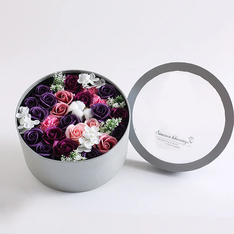 wholesale hot sell best gift  artificial soap flower box made in china