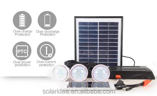 High quality new design super bright control solar home lighting system