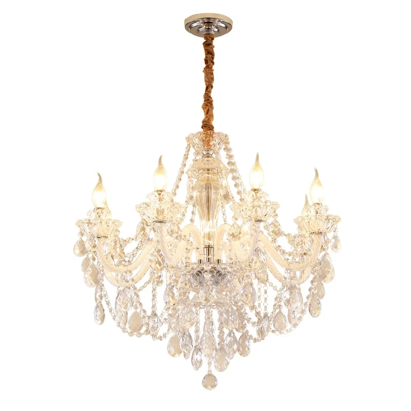Turkey Arabic Bacarat Contemporary Dinning Room Hanging Decoration Celling Crystal Led Chandelier Down Lighting Lamp