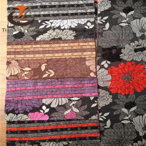 china manufacturer polyester jacquard woven chenille sofa fabric