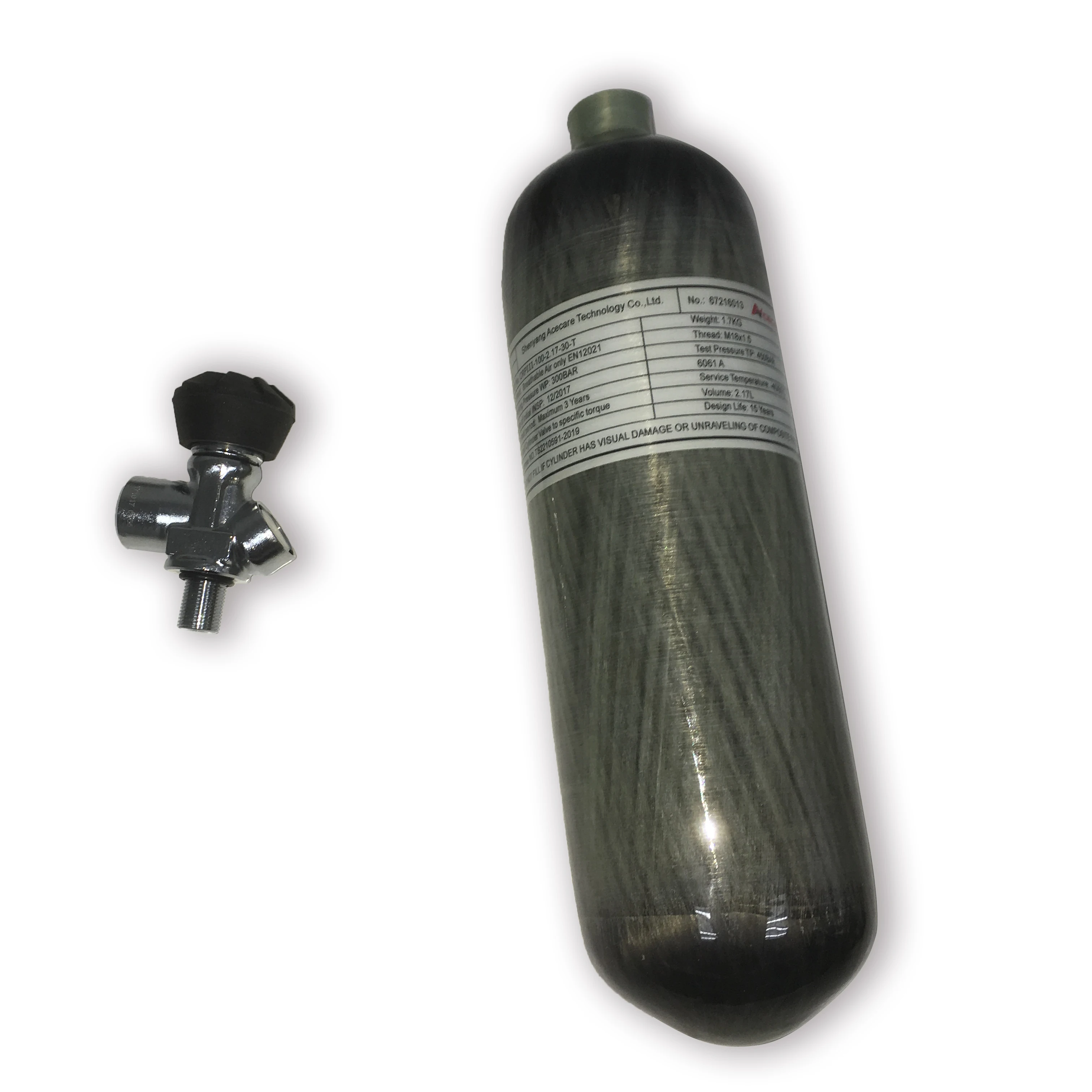 High Pressure 2.17L Gas Cylinder Carbon Fiber pcp game Air Bottle Paintball Tank For Hunting Air gun air with Valve