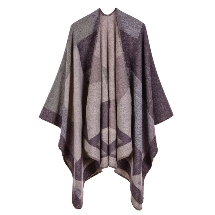 
women fashion crochet boutique winter women knitted fleece clothing mexicano cashmere poncho stole 0319041 