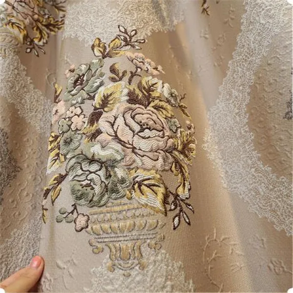 Church Curtains Jacquard Fabric Valance Curtains Can Undertake Large Order Curtains for the Living Room