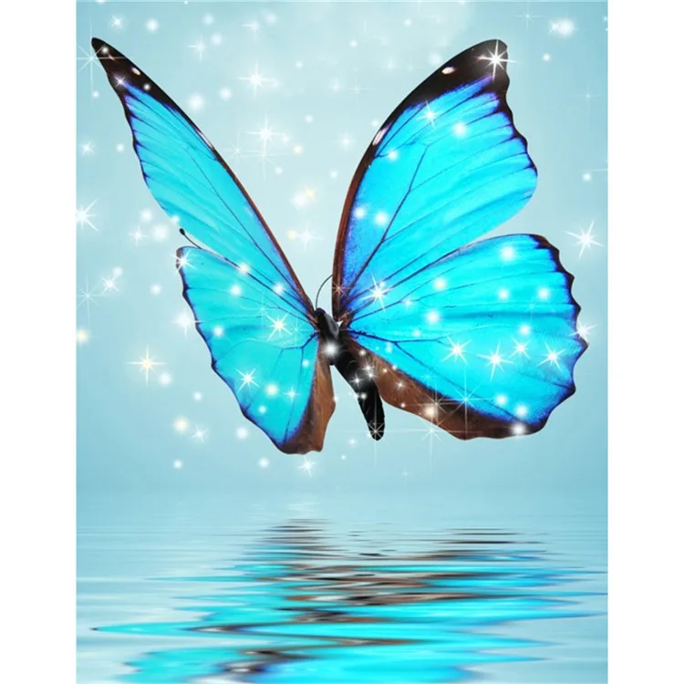 Butterfly diamond painting landscape for wall decoration handmade wall scenery