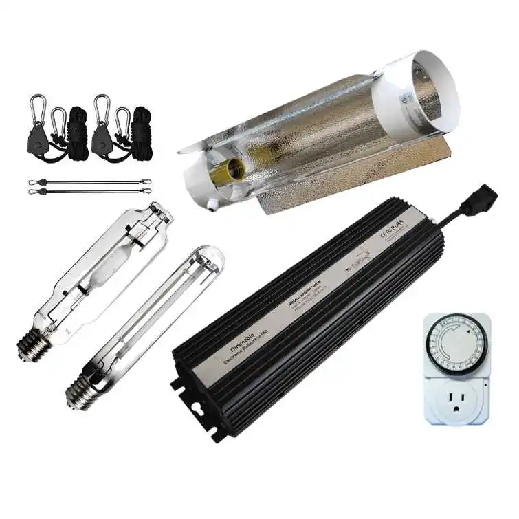 Pro Series HPS MH 1000W Air Cool Hood Double Ended Complete Grow Light Kit