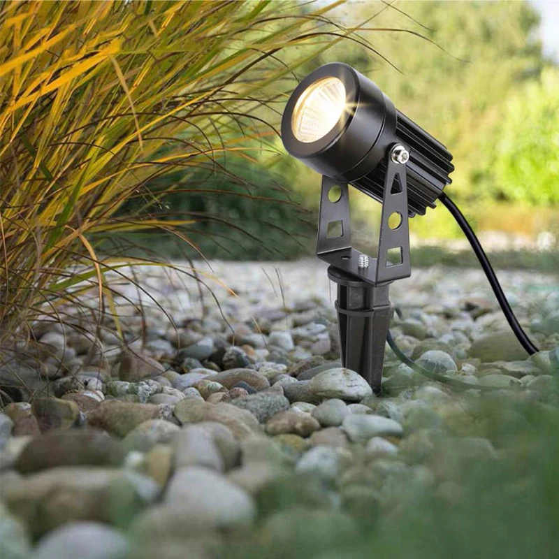 Projector Aluminium 3W cob LED Outdoor Garden Light IP65 Waterproof Mini flood light with spike