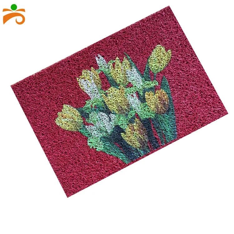 Сверхмощный Промышленный логотип pringtinng пол резина коврик из ПВХ PrintedDoor входной коврик