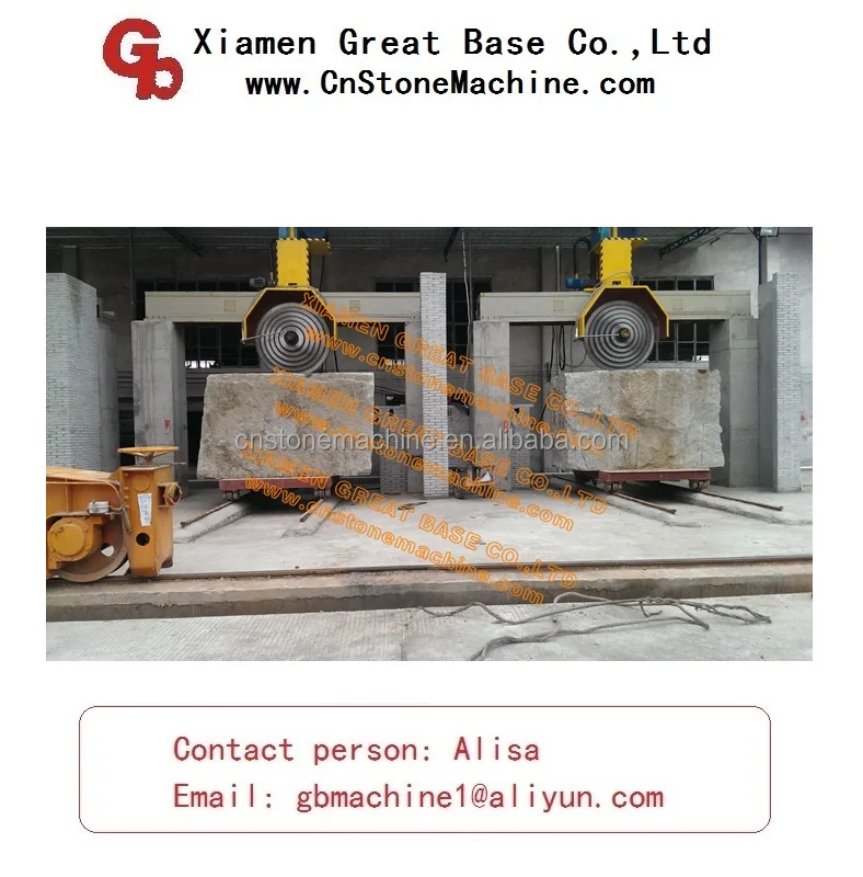 Auto Stone Bridge Type Block Cutter with Trolley
