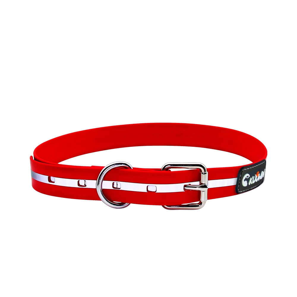 custom Waterproof Traction rope PVC Coated Reflective Clean Dog Collars for pet products