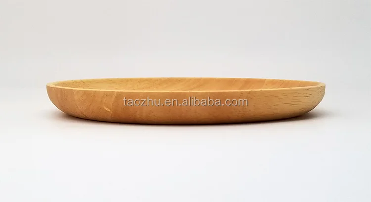 High Quality Reusable Natural Wooden plate with Private Logo
