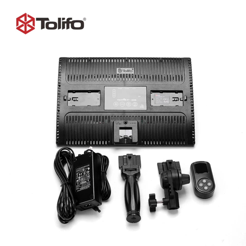 Tolifo PT-650B Ultra Thin 45W Bi-Color Portable Led Panel Photography Light With Remote Control