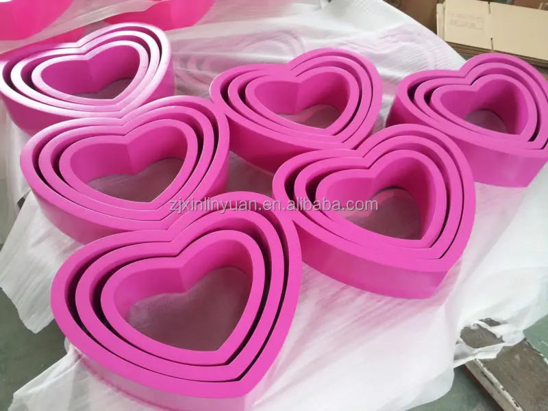 2017 set3 heart shape wall floating shelf