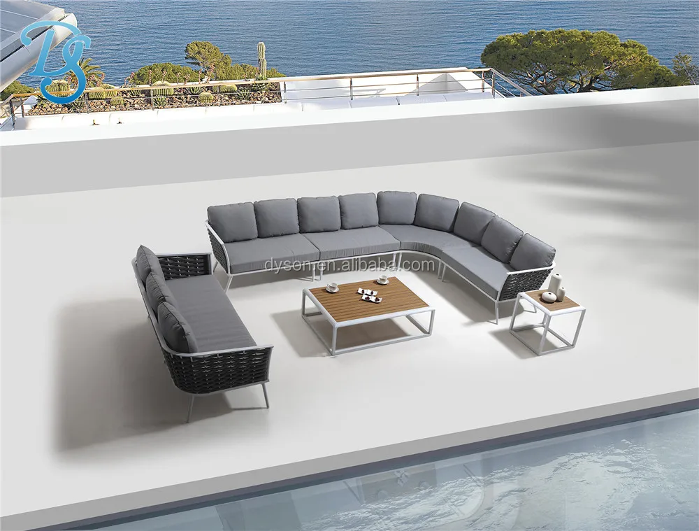 
Outdoor Garden Wholesale Price Rope Aluminium Sofa Set 