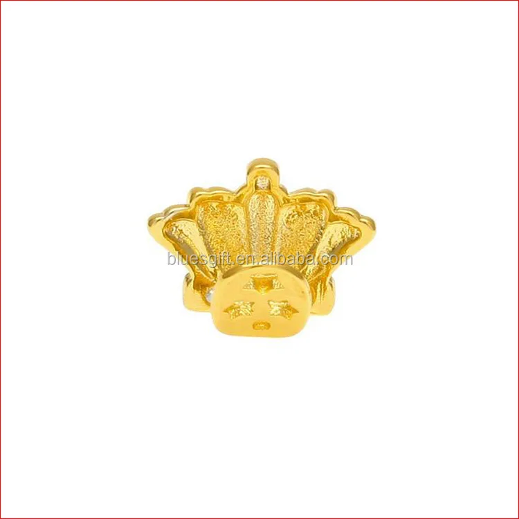 Blues Crown Shape real gold Plated teeth grillz single teeth TG095-G1 crown tooth grillz