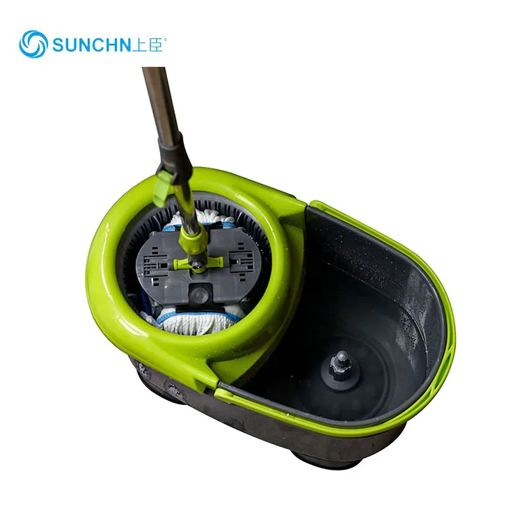 Hot Sale 360 Degree flat and round Spin Mop ( 1 bucket with 2 mops)