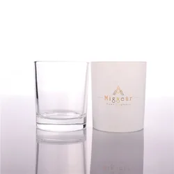 7oz/8oz/9oz Luxury Empty Matte White Glass Candle Jars With Wooden Lid For Candles Making