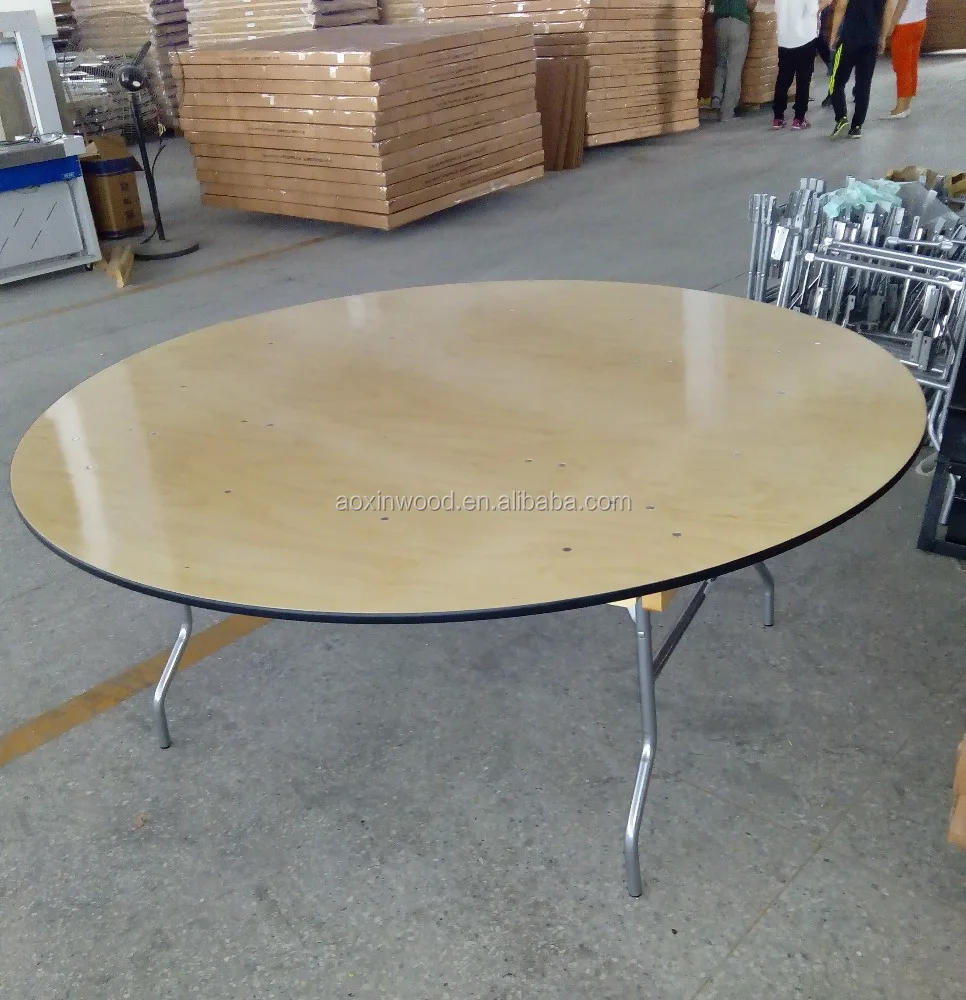 Round Plywood Folding Events Dining Table