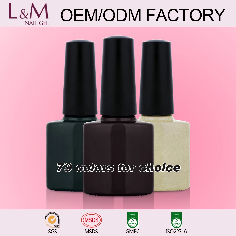 Производитель L & M оптовая продажа OEM Soak Off цветные uv