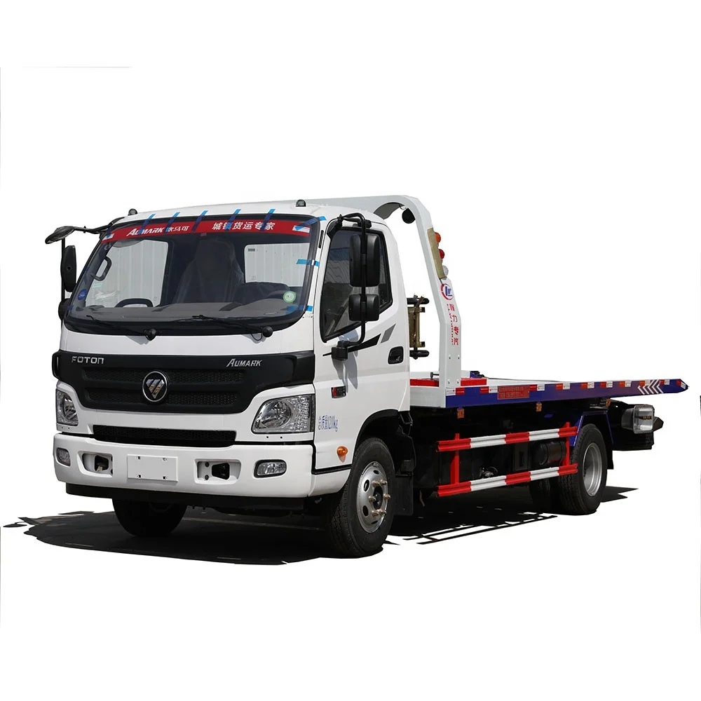 4x2 roll back tow truck wrecker   Foton 5T  Payload flatbed tow truck for sale