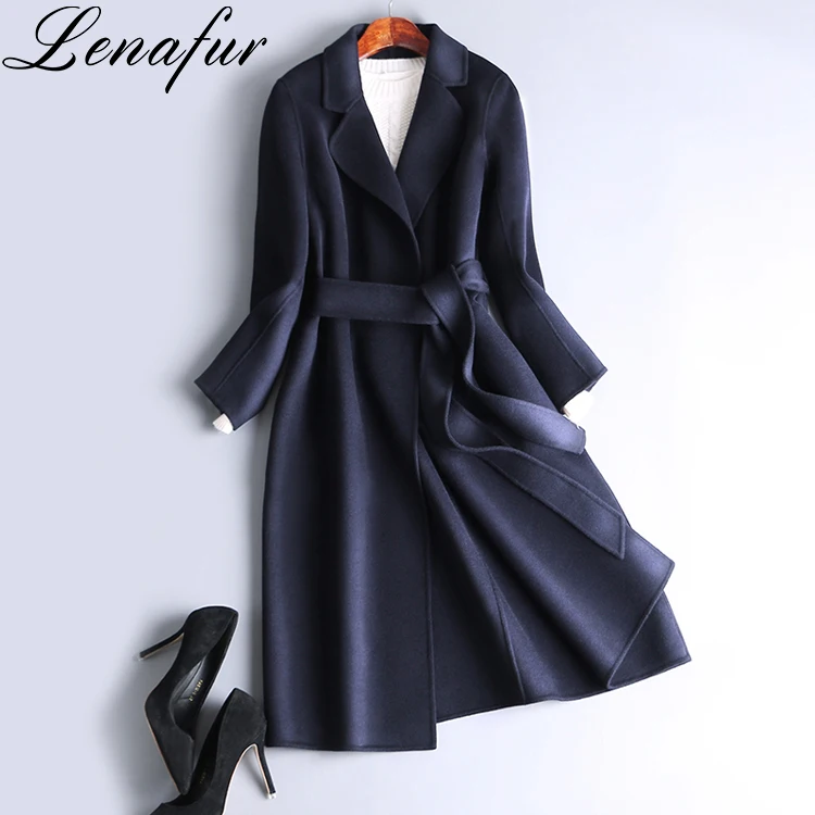 Winter cashmere wool long coat, fashion woman winter wool coat