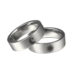 Moon sun ring  Promise Wedding Bands Couple Rings for gift