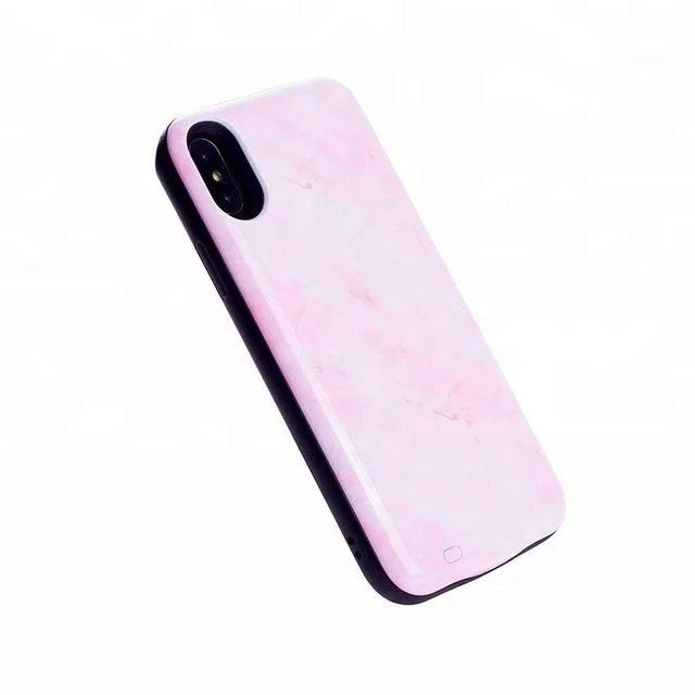 Amazon Seller  Marble mobile battery phone case charger power bank 6000mAh for iphone10 X XS MAX