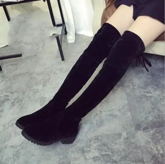 cy30639a wholesale china women flat long knee boots