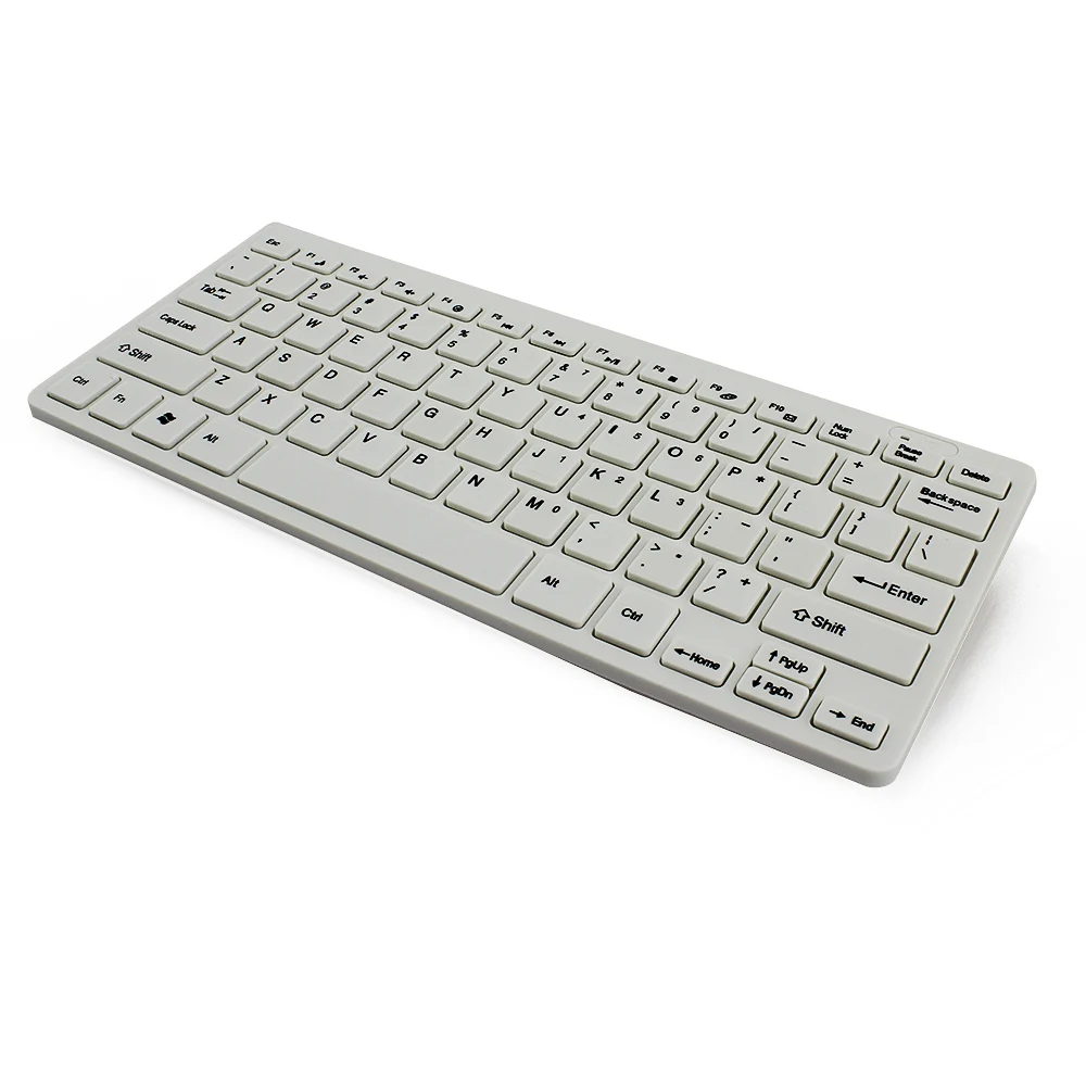 White wireless silicon keyboard and mouse for 7 inch tablet slim keyboard wireless
