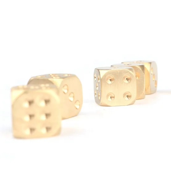 
Solid Brass Dice Table Games Drinking Game Dice 