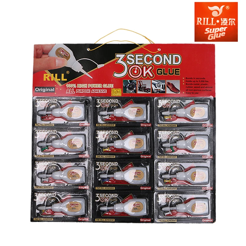 12pcs plastic bottle hot sale 3 seconds OK glue