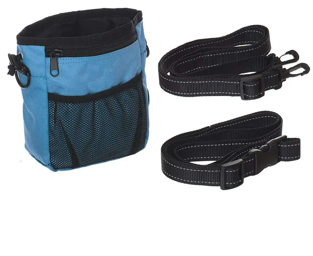 
Dog Treat Training Pouch Bag with Adjustable Strap and One Set of Training Clicker 