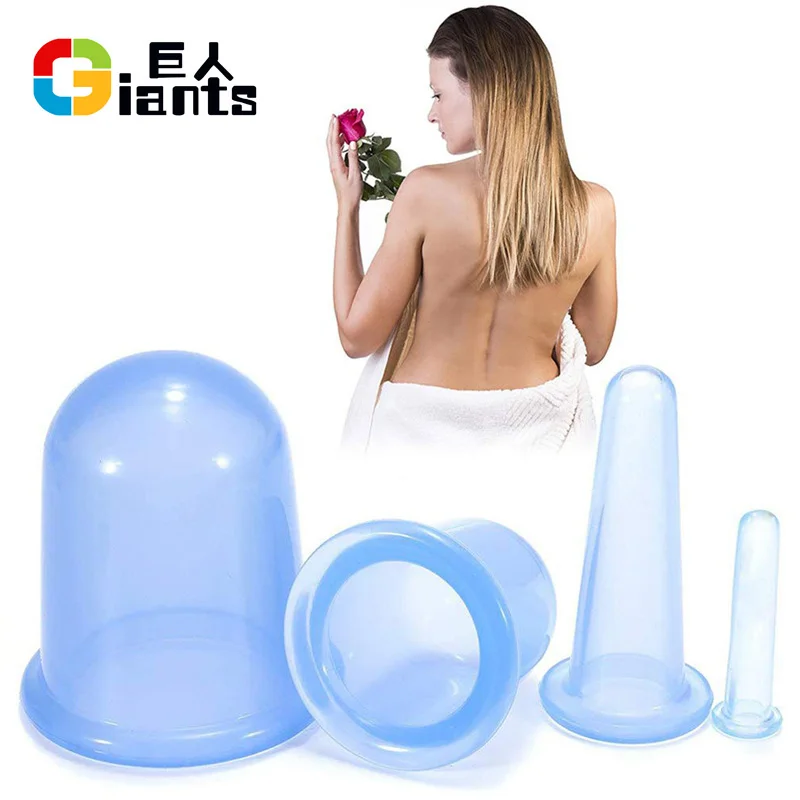 
4 PCS Silicone Cupping cup Set for Chinese Cupping and Massage Therapy 