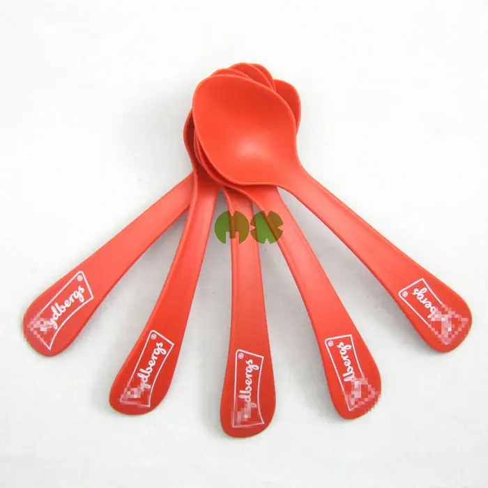 colorful Plastic Spoon ,Printed food grade PP Big plastic spoon, raw material bulk large plastic spoon as chinese soup spoon
