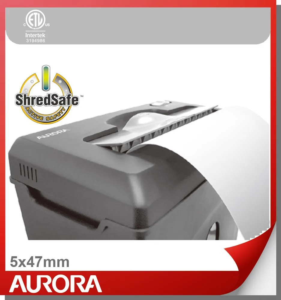 Aurora AS830C/AS630C Plastic Paper Shredder, 8/6 sheet (A4) cross cut 5x47mm, Light Duty Shreding Office equipment for Home & O