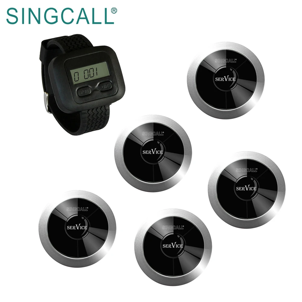 
SINGCALL Service Paging Waiter Calling Watch Wireless Call Bell System 