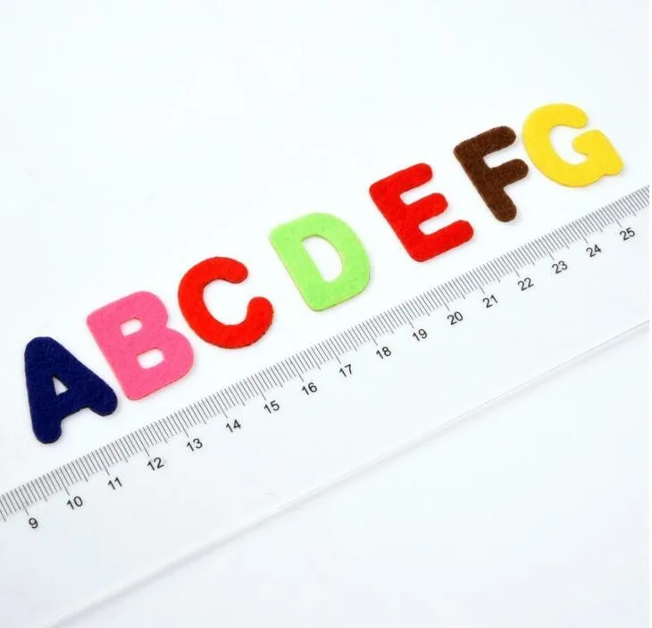 Adhesive diy craft educational toy montessori kids english chart wholesale die cut stickers felt alphabet letter