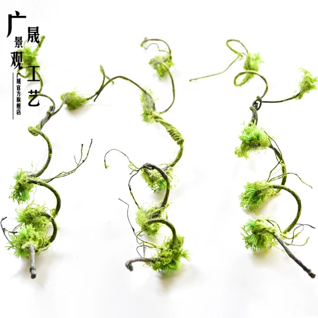 120cm Artificial plastic moss Vine  Hanging Plants Dry Branch for Scene Layout Occasion