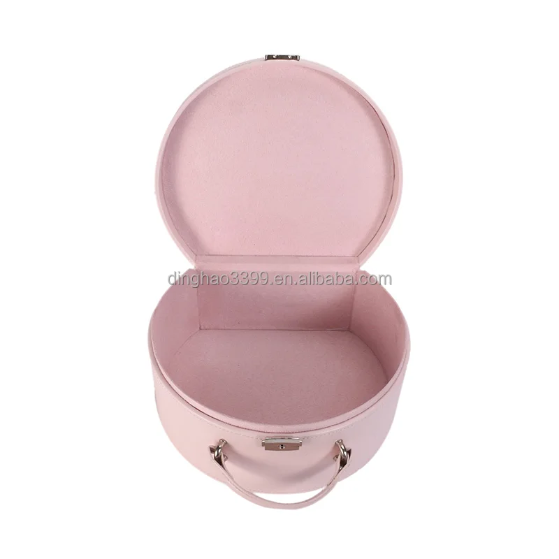 China Professional Factory Custom PU Tote Makeup Cases/New Design Young Girl PU Beauty Case/Round Eco-friendly pu Cosmetic Case