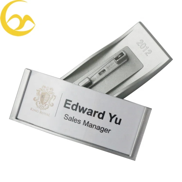 Custom digital printing plastic epoxy name badge for employee name