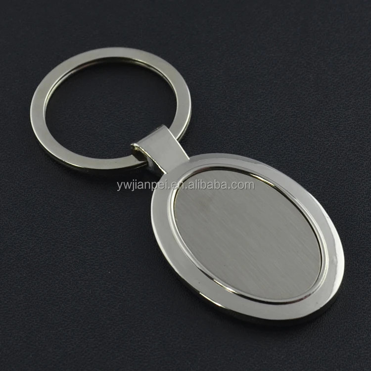 Oval Shape Blank Metal Promotion Keychain