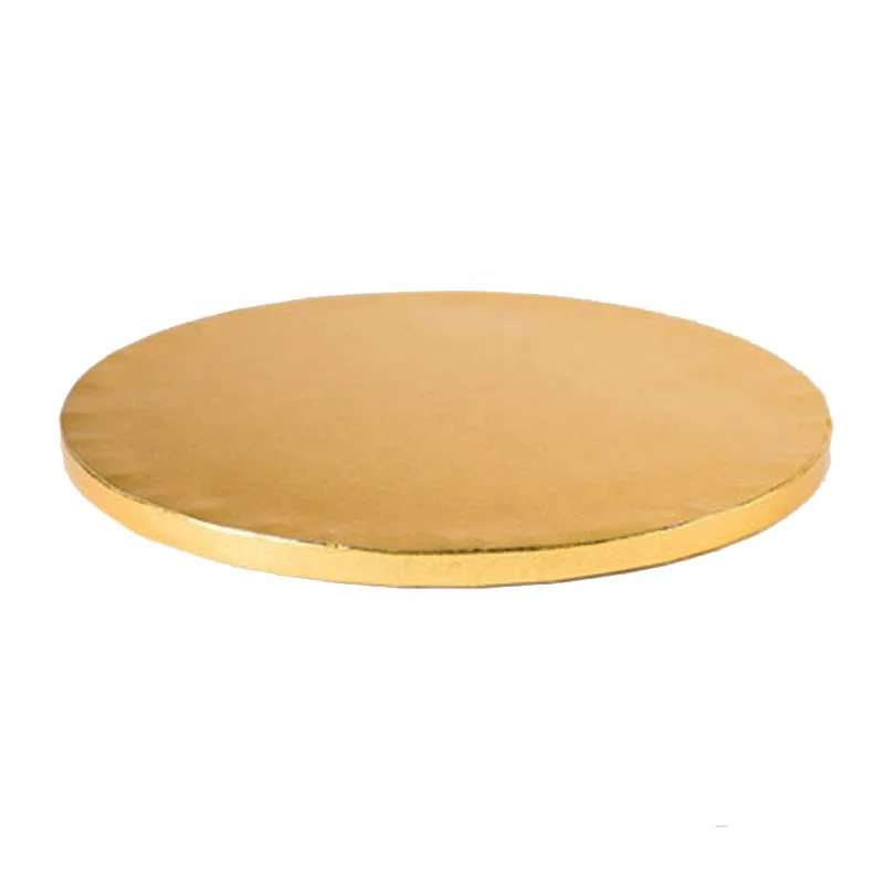 customized round gold strong MDF cake boards for heavy cake