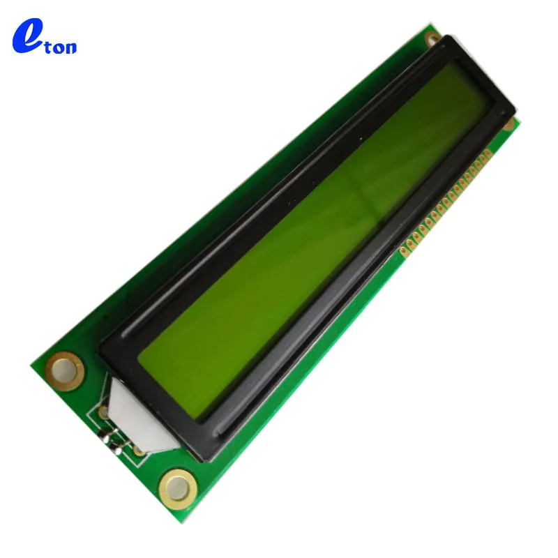 15 years factory and factory price lcd 1601 yellow-green 16x1 big character lcd display module