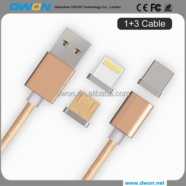 Круглый разъем типа c Micro USB IOS разъем Магнитный Кабель зарядного устройства для мобильного телефона