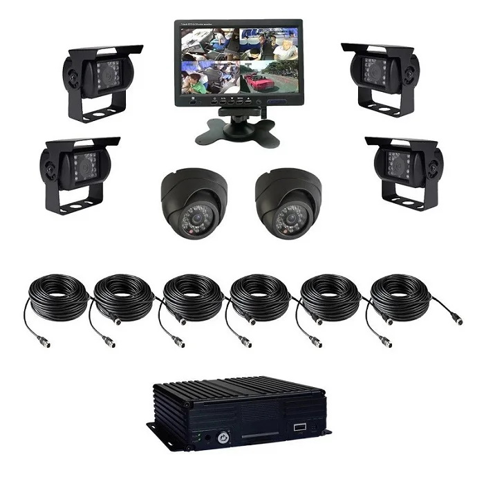 
1080P HDD 3G 4G GPS 8 Channel 8CH AHD Mobile DVR Kit 