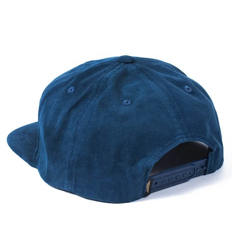 5 Panels Khaki Woven Label Snapback Cap Hat With Rope