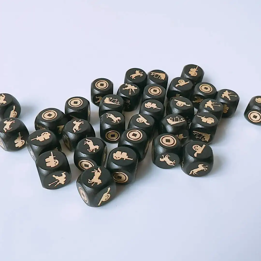 Пользовательские Цветные азартные черные логотипы игральные кости из натурального дерева печатные 18 мм фабрика