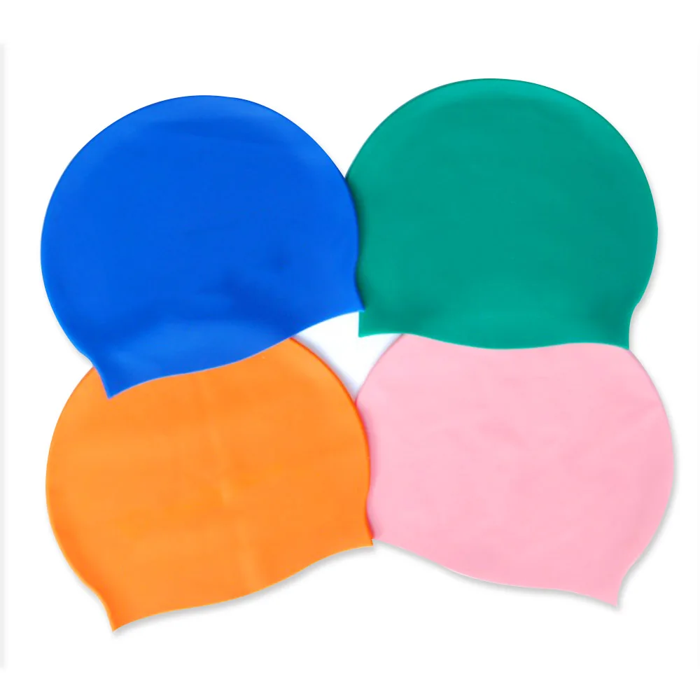 High Elasticity  Silicone Swimming Cap For Long Hair Packaging