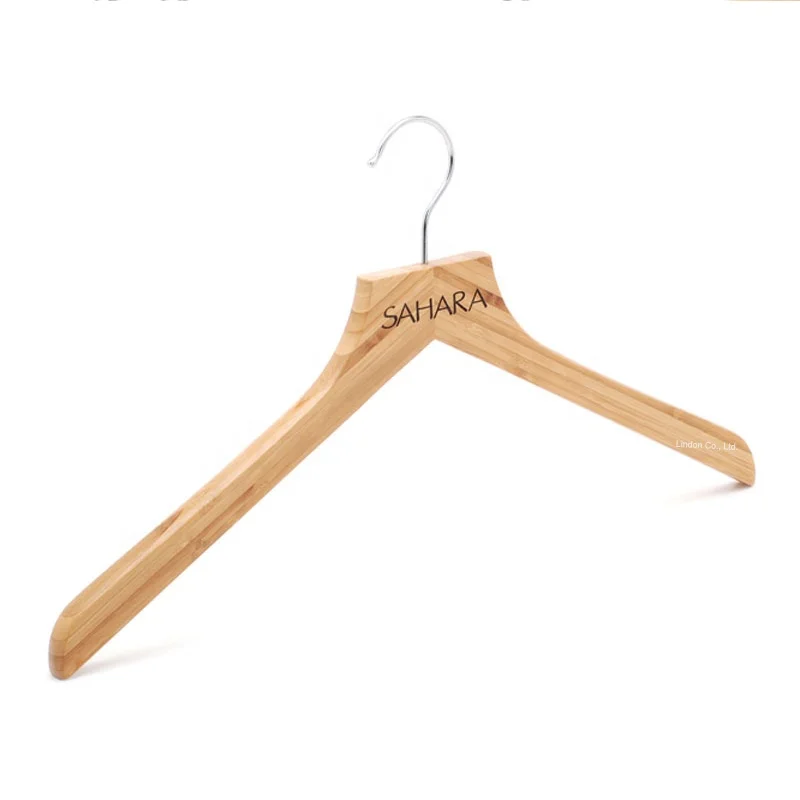 Custom High Quality Eco-Friendly Bamboo Hangers for Apparel